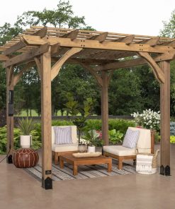 Fairhaven Pergola Rustic Finish 10 x 10