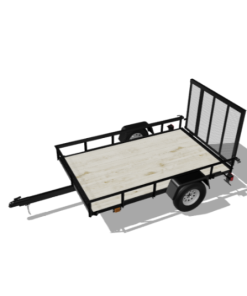 Carry-On Trailer 5-ft x 8-ft Treated Lumber Utility Trailer with Ramp Gate