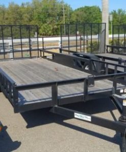 Triple Crown 7X18 Utility Trailer | Black | Rear Gate | ATV7X18