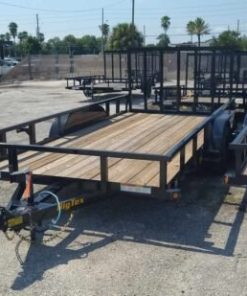 7X16 Big Tex Tandem Axle Pipe Black Utility Trailer (70PI-16XBK4RG-GA)