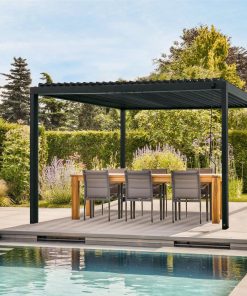 16×10 Sarasota Steel Louvered Pergola