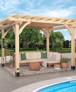Backyard Discovery 12 x 10 Fairhaven Natural Nordic Spruce Pergola