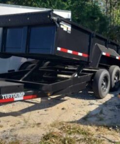 14 Foot Tuff Dump with Spreader Gate Gray Dump Trailer (TD-14S)