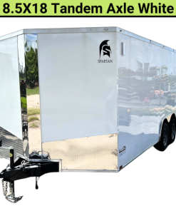 Spartan 8.5X18 Tandem Axle Enclosed Cargo Trailer | White | SP8.5X18TA