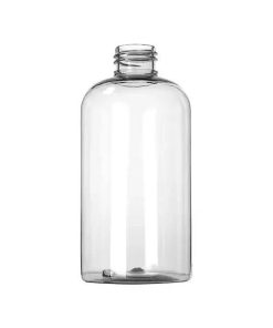 8.45oz (250ml) Clear PET 30% PCR Squat Boston Round – 24-410 Neck